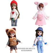 

Fashion Doll Clothes 30 cm Suit for Bjd 1/6 Cute Dresses Plaid Skirt Kawaii Accessories Children's Toys Girl