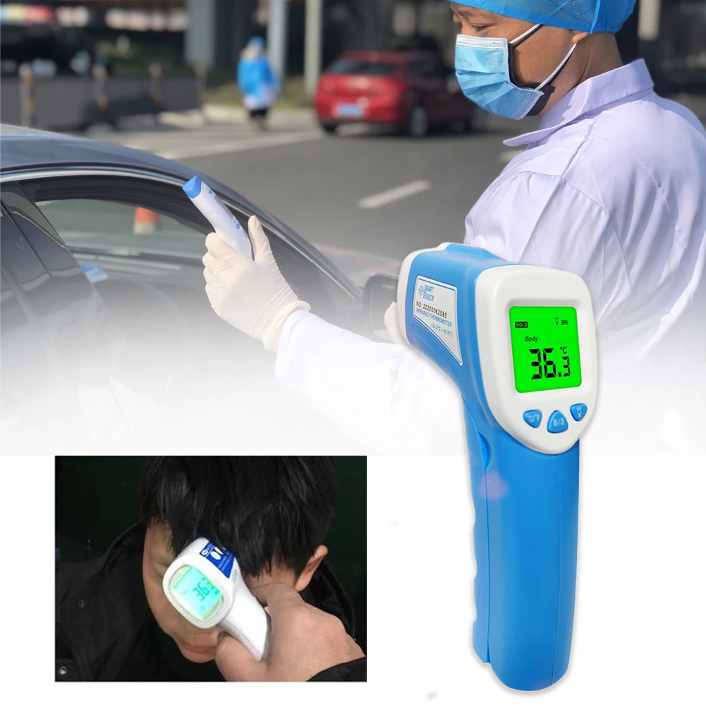 

Handheld Digital LED Non Easy Apply Health Care Forehead Thermometer Measuring Tools Battery Powered Clinic IR Infrared