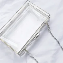 Женский акриловый прозрачный кошелек через плечо, ПВХ сумка для спортивных мероприятий, стадион, одобренный ремешок на цепочке, золото/серебро