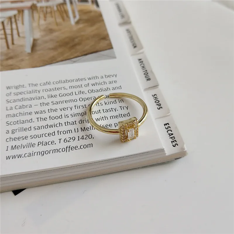 925 Sterling Silver European Punk Hip Hop Ring For Women Pavé Crystal Sun Flower Geometric Index Finger Ring Party Jewelry - Image 4