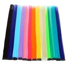 Длинные прямые волосы на заколках для наращивания, 22 дюйма, синтетические двухцветные накладные волосы для женщин и девушек, натуральные волосы на заколках