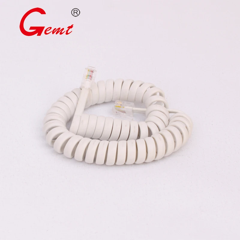 RJ9 four core Telephone cord pure Copper cable extend 2m Anti Tangle Telephone Cable Untangler 360 Degree Rotating Swivel cable