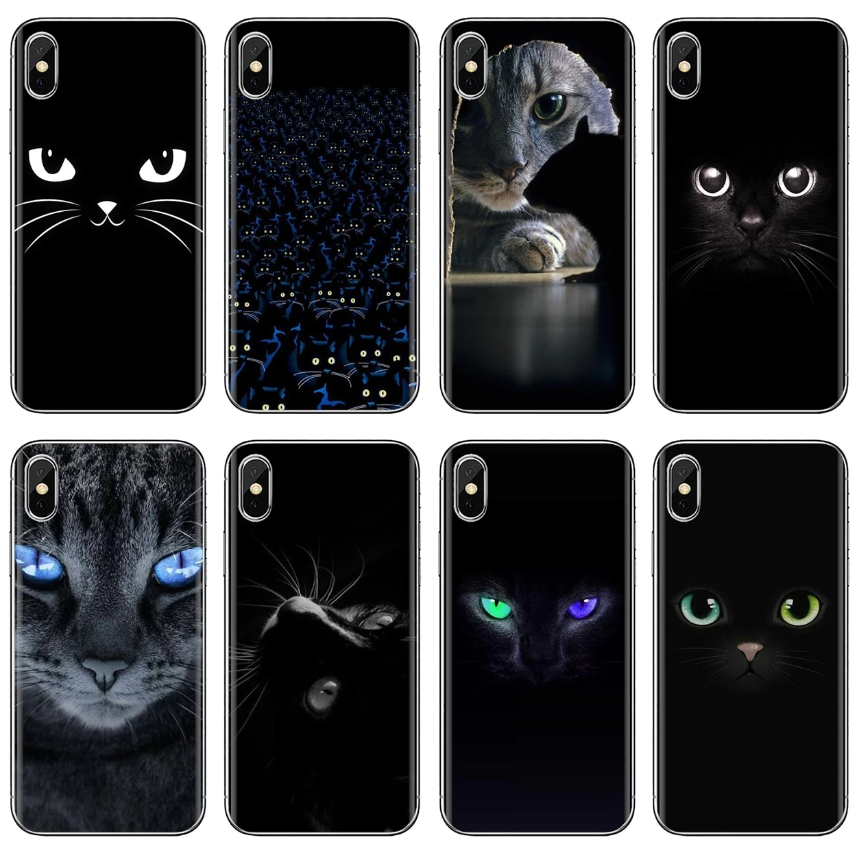 Силиконовый чехол с глазами-C-Cute-Black-Cat для Huawei Nova 2 2i 3 3i Y3 Y5 Y6 Y7 Y9 Prime 2015 2016 2017 2018 2019 |
