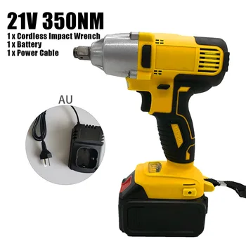 

21V 350NM Cordless Electric Impact Wrench Driver Power Tool W/ Battery & Charger Brushless Electric Screwdriver Cordless Drill