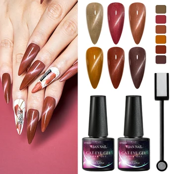 

RBAN NAIL Galaxy Starry Gel Polish Magnetic Painting Gel Varnish Aerolite Cat Eye Soak off UV LED Chameleon Nail Lacquer