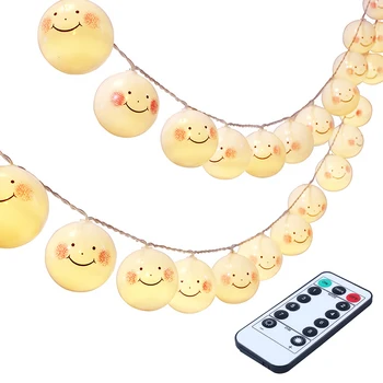 

20 LEDs Printed For Bedroom Easy Install Kids Battery Powered Party Home Decor Nursery Room Dorm Light String Baby Shower