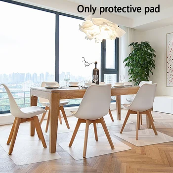 

Flexible Reduce Noise Carpet Floor Protector Computer Chair Mat Easy Clean Rectangle Non Slip Home Office PVC Scratchproof