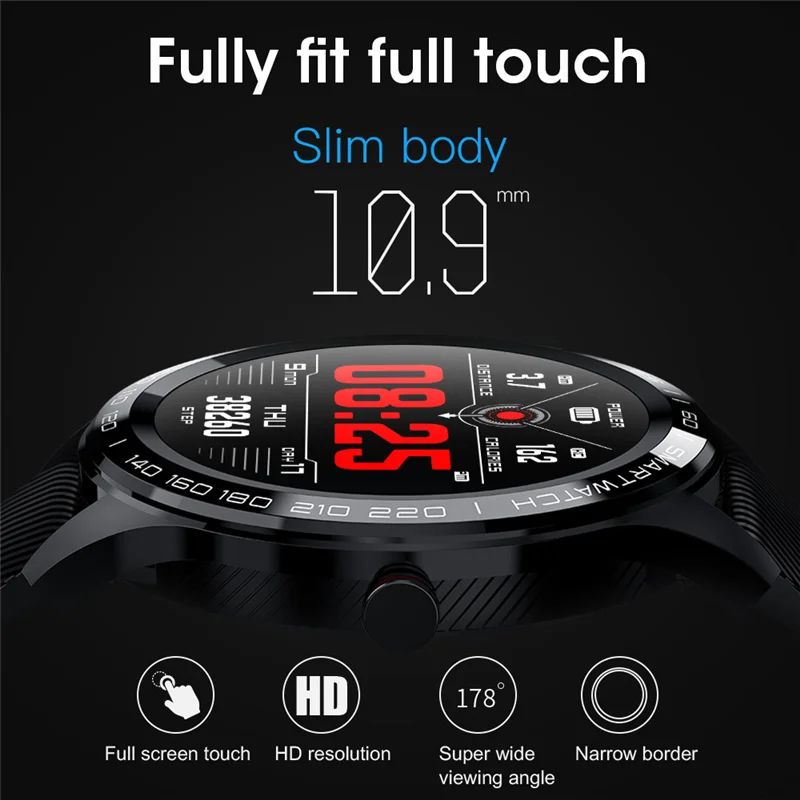 Billige EKG PPG Smart Uhr L9 Männer Sport Herzfrequenz Bluetooth Smartwatch Wasserdichte IP68 Blutdruck Sauerstoff Leder Uhr Frauen