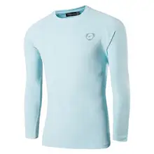 Jeansian Мужская UPF 50+ УФ Защита от солнца уличная футболка с длинными рукавами пляжная летняя LA245 LightBlue2