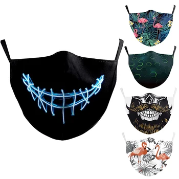

Color Cosplayer The Nightmare Before Christmas Face Vogue Mask Printed Mouth-Muffle Protective Dust Washable Masks Reusable Mask