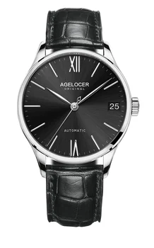 

AGELOCER Mens Caliber.A 4610 Mechanical Movement Automatic Dress watch Big Date