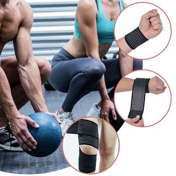 

Elastic Wrap Ankle Support Leg Elbow Wrist Bandage Compression Knee Support Sports Breathable Calf Brace Safety 40~180cm 2pc