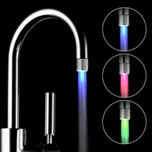 7 цветов RGB меняющийся светодиодный светильник для воды, душевой кран, кухонный датчик давления, аксессуары для ванной комнаты
