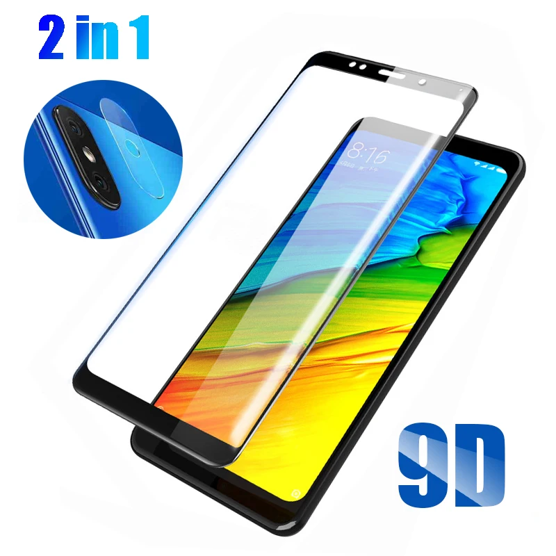 2 в 1 для Xiaomi Redmi note 5 pro 9D защита экрана закаленное стекло объектив камеры redme note5