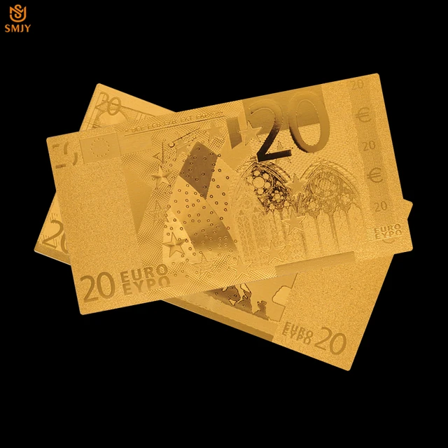 Replica Banknotes Of Euro 20 Paper Money Gold Foil Banknote Note - Gold  Banknotes - AliExpress