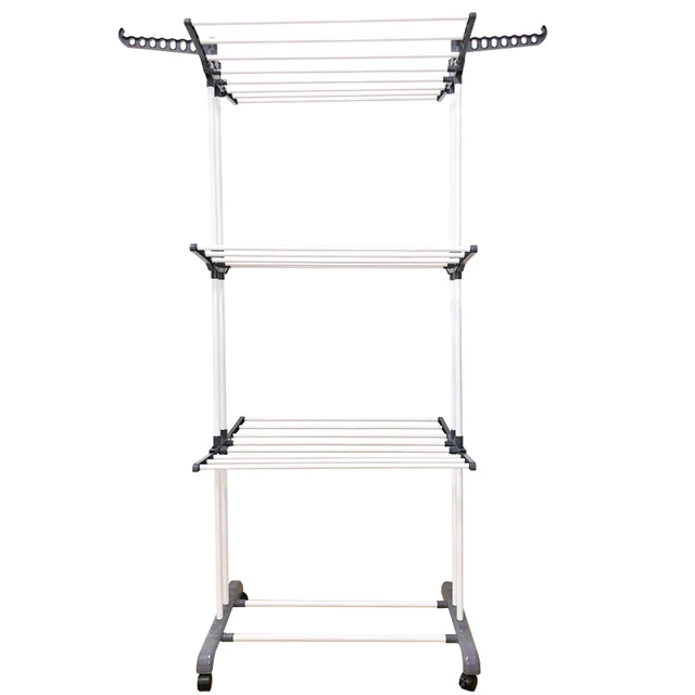 GIANTEX Clothes Hanger Coat Rack Floor Hanger Storage Wardrobe Clothing Drying Racks porte manteau kledingrek perchero de pie Gray