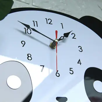 

Lovely Animal Panda Wall Clock Silent Acrylic Swing Clock for Home Room Ornament