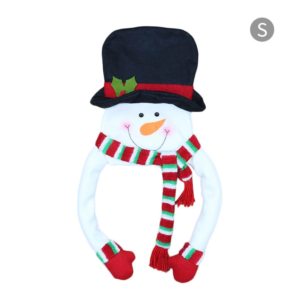 snowman S Макушка для новогодней елки Снеговик Лось Санта Клаус Рождественская елка шляпа украшения для рождественской елки украшения вечерние праздничные подвесные украшения - Цвет: snowman S