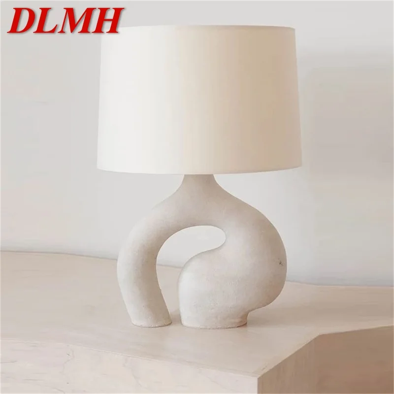 

DLMH White Creative Table Desk Lamp Contemporary Resin LED Light for Home Living Bed Room Decoration