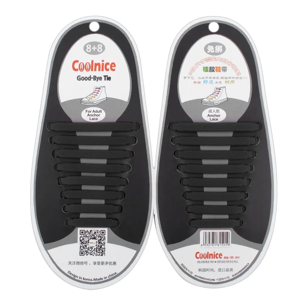 16Pc/Set Novelty Women Men Athletic Running No Tie Shoelaces Elastic Silicone Shoe Lace All Sneakers Fit Strap Worldwide sale