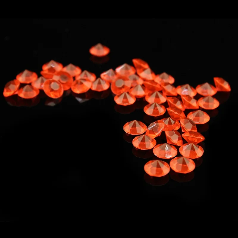 10mm Red Scatter Crystals Wedding Table Decoration Acrylic Confetti Diamond 