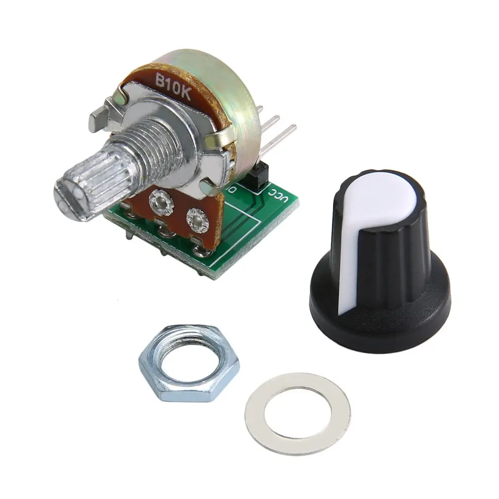10K Ohm Potentiometer Module Resistor 3 Pin Linear Taper Rotary for Arduino with Cap | Инструменты