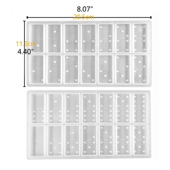 

1 Set Crystal Epoxy Resin Game Mold Dominoes Casting Silicone Mould DIY Crafts Jewelry Making Tools