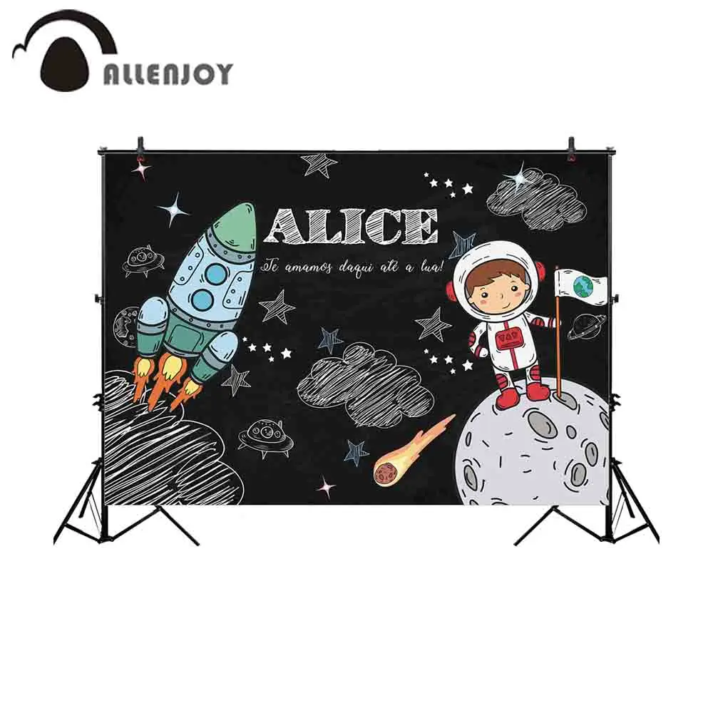 Фоны Allenjoy с астронавтами декоративное фоновое полотно для космической ракеты