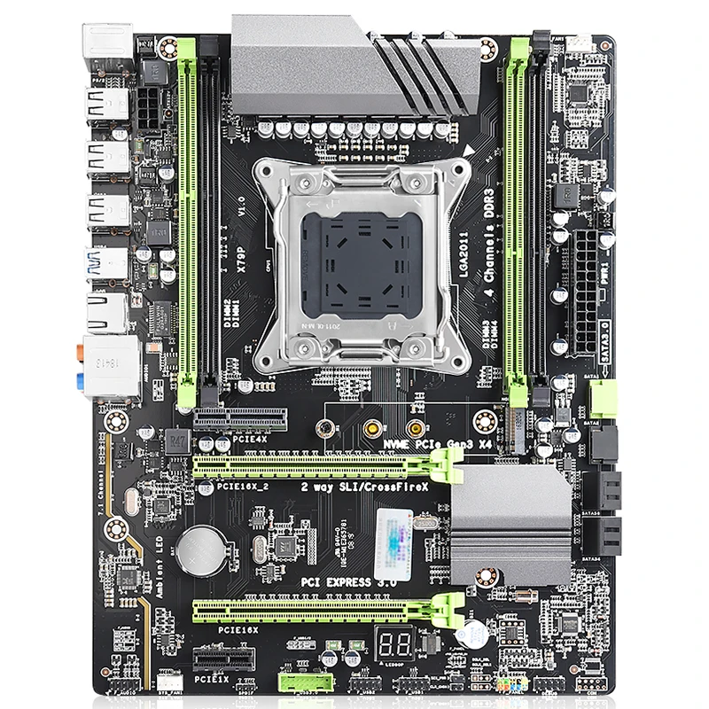 

Deluxe Desktop Motherboard X79 Lga 2011 Cpu Computer 4 Channel Gaming Support M.2 E5-2680V2 I7 Sata 3.0 Usb 3.0 for Intel B75