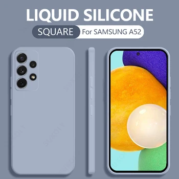 Liquid Silicone Case For Samsung Galaxy A52 A72 A71 A51 S20 FE S21 Ultra S10 Plus A50 A31 A70 A32 A41 A53 5G A21S S22 Soft Cover 12