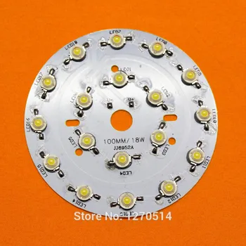 

20pcs / lot 18W LED PCB high power LED lamp beads aluminum plate chips , aluminum plate with welding finished LED lamp bead DIY