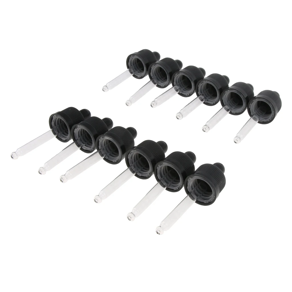 Essential Oil Bottle Aromatherapy Vials Glass Dropper Pipette Tops 15ml 12x