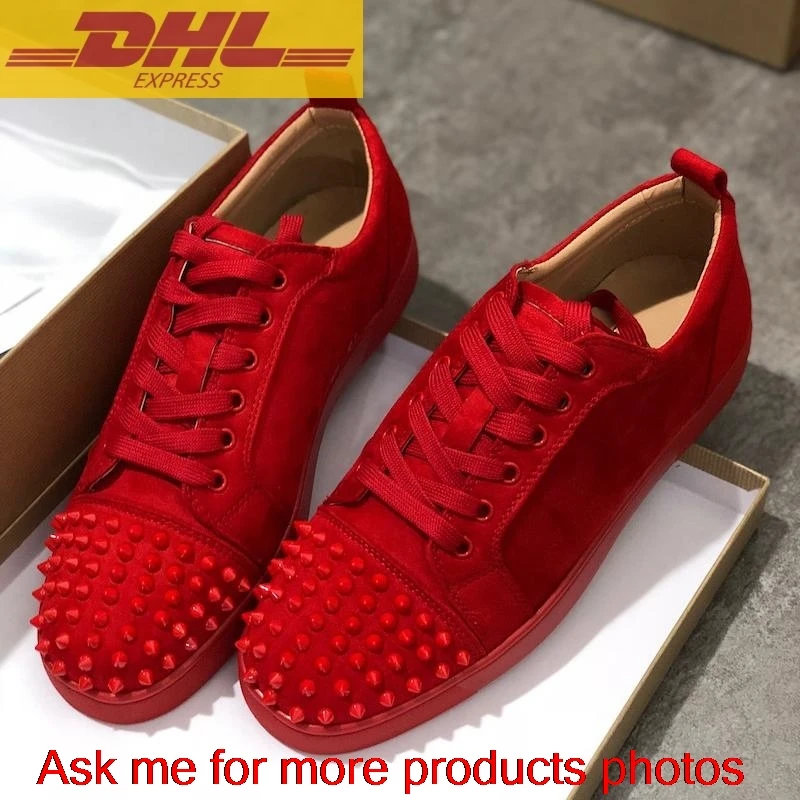red bottom sneakers spikes