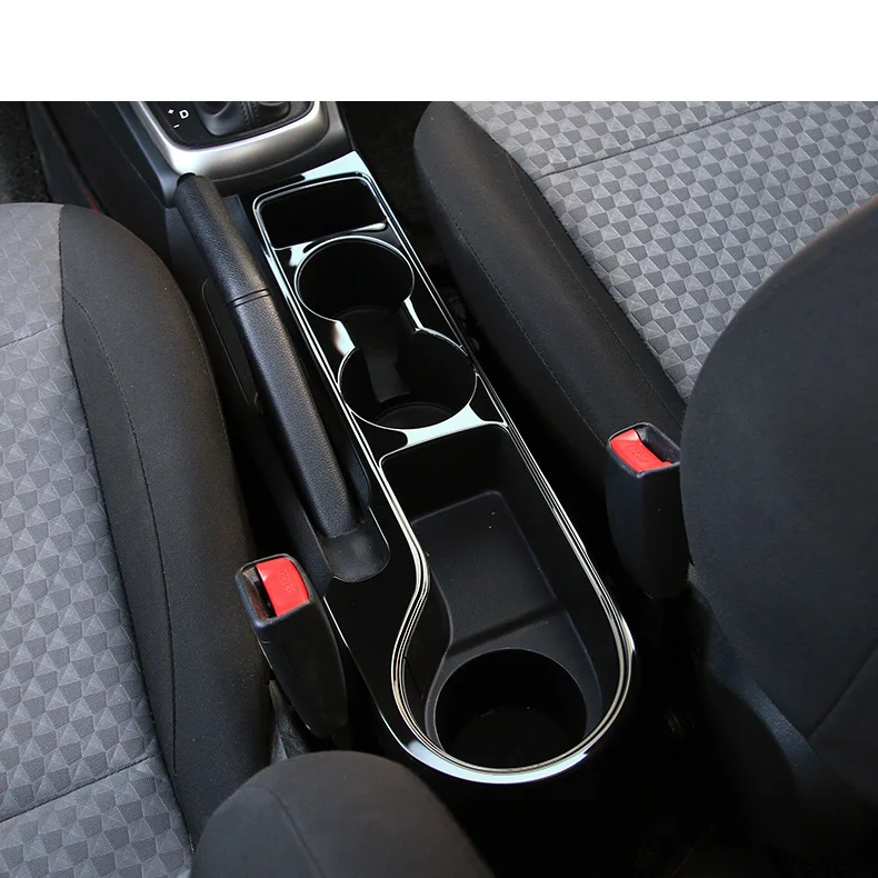 Lsrtw2017 Stainless Steel Car Cup Slot Frame Trims for Kia K2 Rio Interior Mouldings Accessories