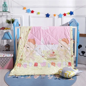 

Cartoon Bedding Summer Quilt Small Fresh Spring and Autumn Thin Blanket Washable Children's Printing Keep Warm Comforter Core