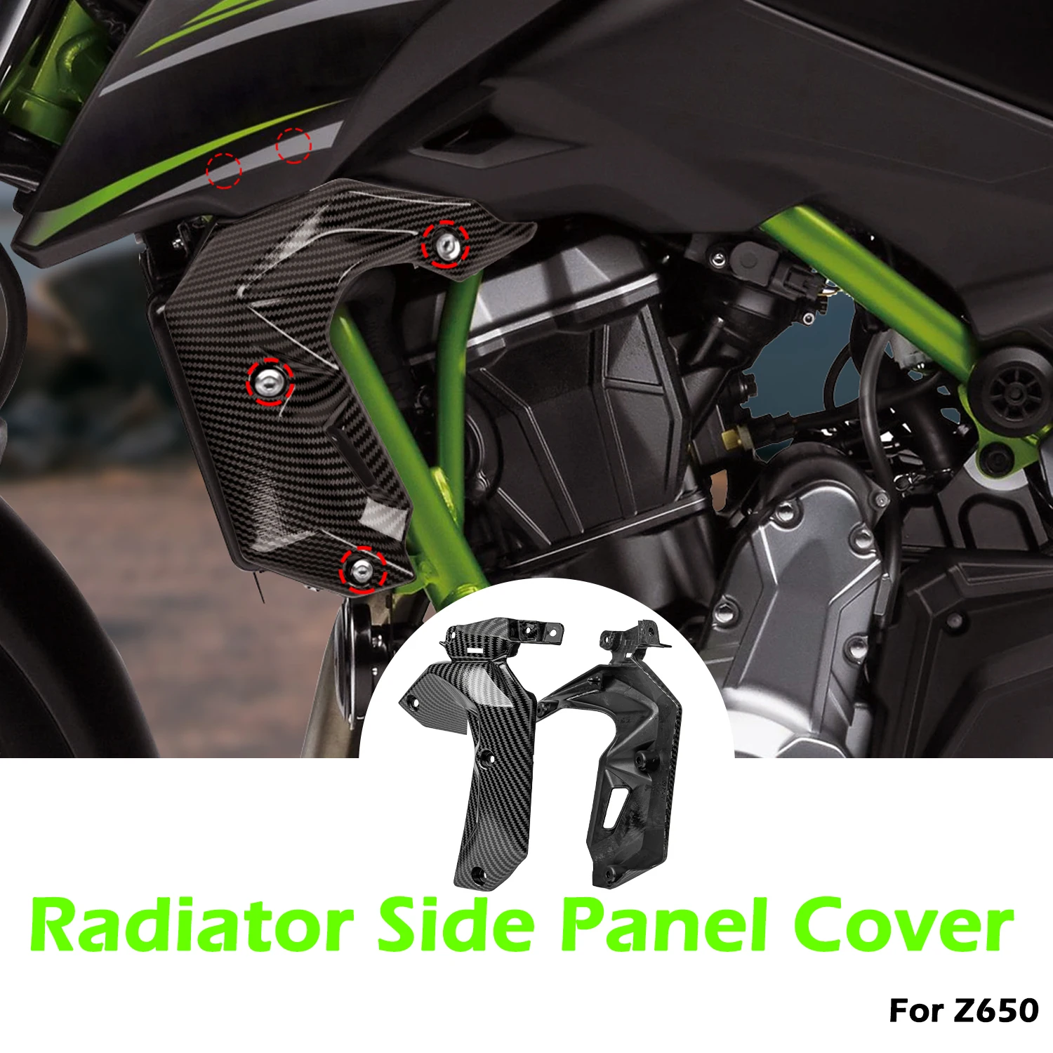 

Детали обтекателя мотоцикла для Kawasaki Z650 Z 650 2017 2018 2019 пластиковый ABS Неокрашенный левый правый боковой обтекатель Крышка радиатора
