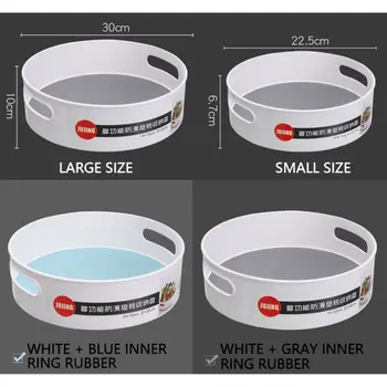 

Plastic Non-Slip Turntable Condiment Holder Rotatable Spice Jars Rack Countertop Rotating Storage Tray For Kitchen Accessories