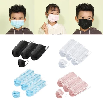 

50pcs Children's Disposable 3-Layer Mouth Mask Face Cover Mask Respirator