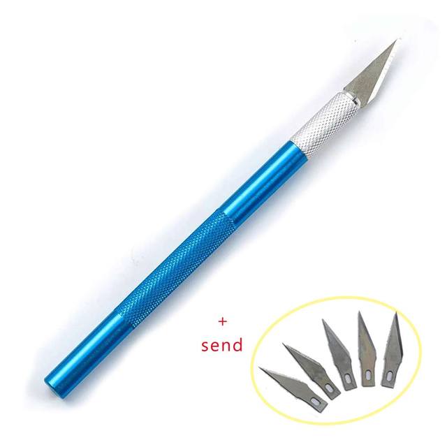 PCS Sculpture Knife And 6 Blades Engraving Craft knives /Non-slip Metal Scalpel /Hand Tool Set Cutter Carving Repairing Tools