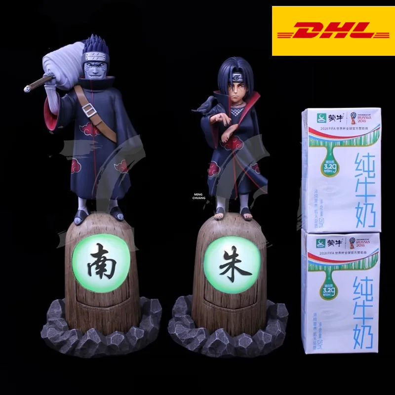 1" Статуя Наруто Hoshigaki Kisame бюст Итачи Учиха полноразмерный портрет со светодиодный подсветкой анимационная фигурка GK Toy BOX 28 см V621 - Цвет: Черный