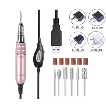 

25000 RPM Nail Drill Electric Manicure Machine Mini Portable Nail Drill Pen USB Chargeable Electric Nail Drill File nail lathe
