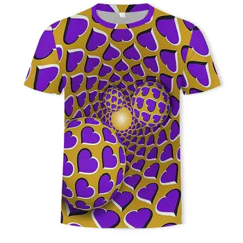 

2019 New Pattern Psychedelic 3d T Shirt Short Sleeveprinting O-neck Tee Shirts Personality Men Women Unisex Summer Tops