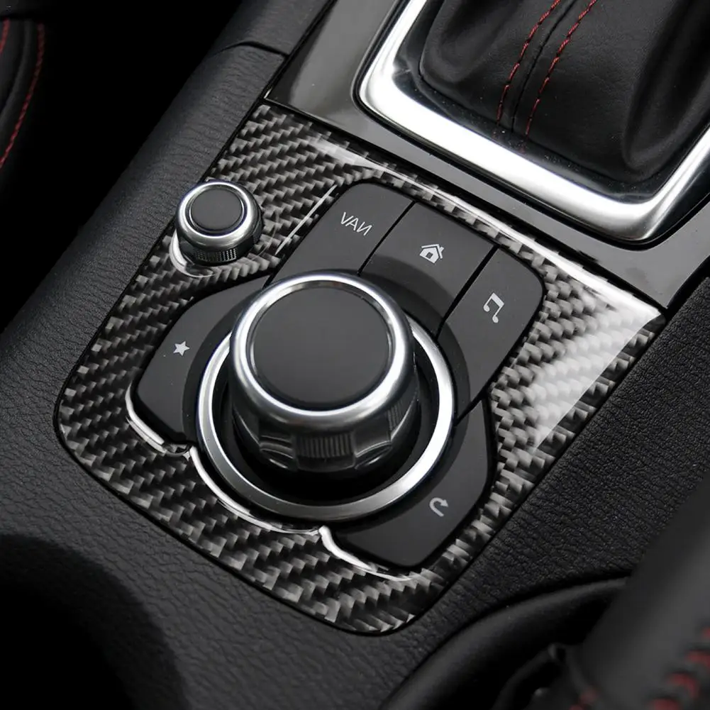 

For Mazda 3 Axela 2013-2016 Carbon Fiber Internal Shifting Panel Frame Interior Steering Wheel Carbon Inner Gear Shift Panel