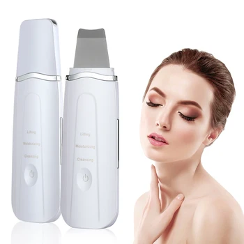

High Quality Rechargeable Ultrasonic Face Scrubber Face Cleaning Peeling Vibration Blackhead Removal Exfoliating Pore Skin Tools