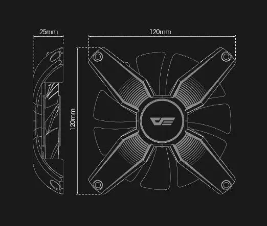 Aigo darkFlash вентилятор RGB 3 предмета в комплекте 120 мм вентилятор для ПК и синхронизации RGB контроллер ореолом ПК вентилятор дистанционного Управление; охлаждающий вентилятор компьютера Корпус вентилятора