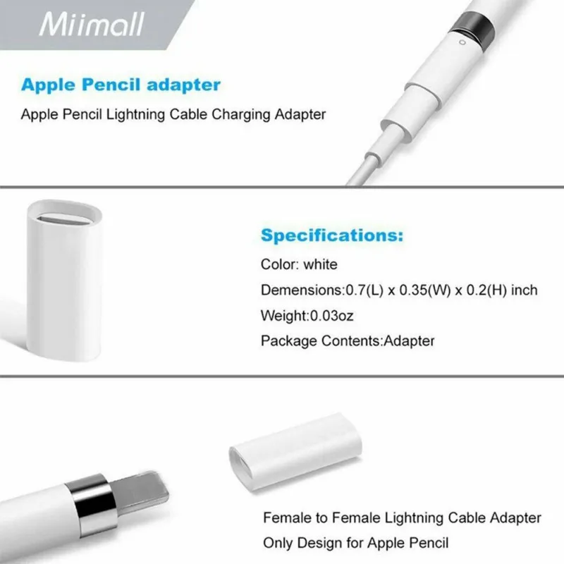 Высококачественный конвертер для Apple Pencil, портативный зарядный адаптер, кабель для передачи данных, Аксессуары для мобильных телефонов