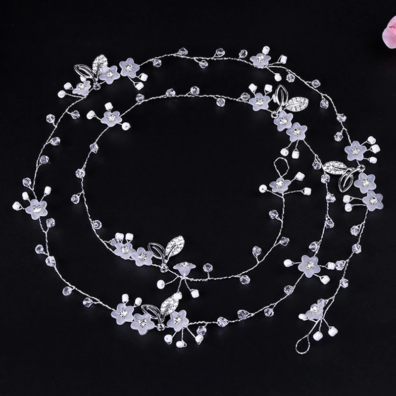 Fashion Wedding Accessories For Bride Handmade Wedding Headdress Floral Pearl Hair Accessories Hairpin Ornaments