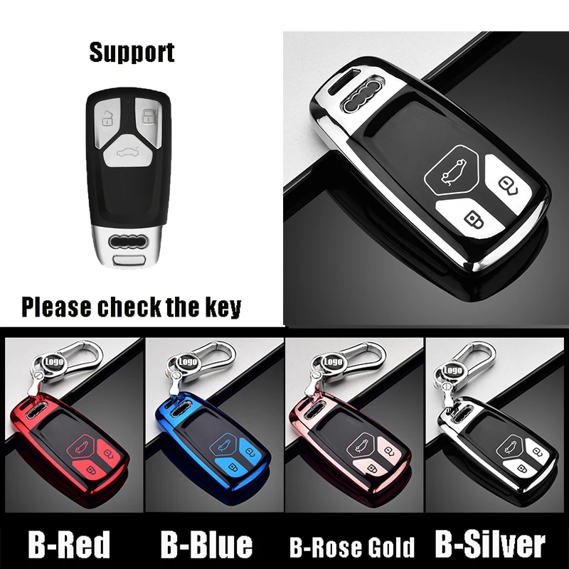 ZOBIG ТПУ смарт-ключ чехол КРЫШКА ДЛЯ Audi A3 A4 A5 A6 Q3 Q5 Q7 C5 C6 B6 B7 B8 TT 80 S6 A6 C6