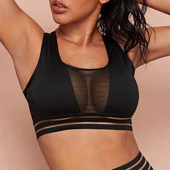 

Fashion Sport Bras Gym Underwear Women Yoga Shirt Breathable Mesh Tank Tops Running Vest Sports Top Push Up Brassiere Sportswear
