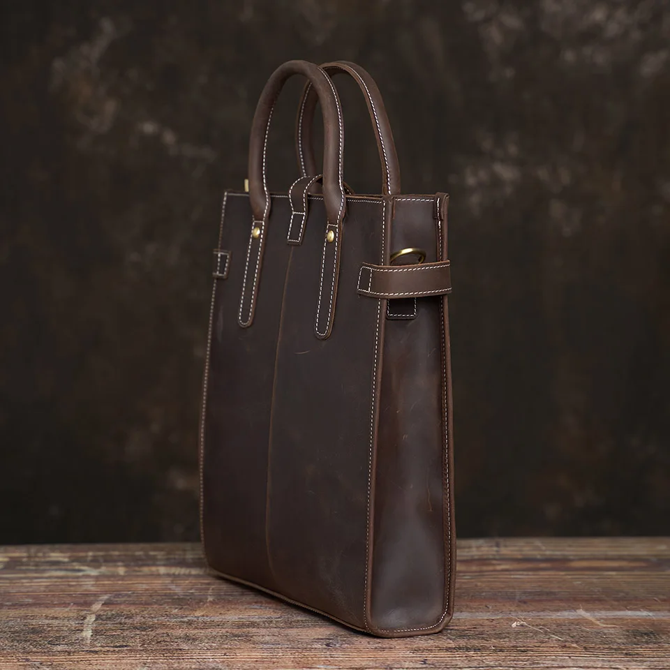 NUPUGOO-maletín Vintage para hombre, bolso informal de cuero genuino, bolso de mano de negocios, bolsos de hombro para trabajador de oficina para 13_voghion.com